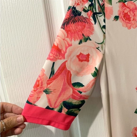 Eliza J Floral Pink Border Print Sheath Dress - Picture 7 of 10